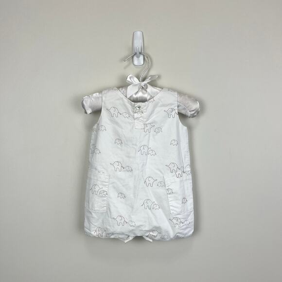 Jacadi Other - Jacadi Paris White Elephant Shortall Romper 3 Months